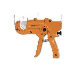   BETA 341B Racsnis csővágóolló műanyagcsövekhez (BETA 341 B)