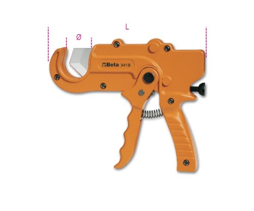 BETA 341B Racsnis csővágóolló műanyagcsövekhez (BETA 341 B)