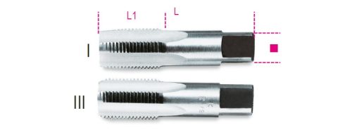 BETA 433ASG 1/8 Kézi menetfúró, hengeres gázmenet, krómacélból (BETA 433ASG/1/8)