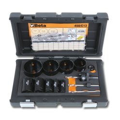   BETA 450/C13 HSS/Bimetall-koronafúrókészlet gáz és vízvezetékszerelőknek ütésálló műanyag dobozban (BETA 450/C 13)