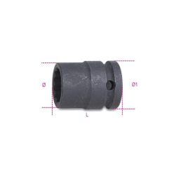   BETA 720B 10 Tizenkétszögű gépi dugókulcs, 1/2"-os négyszögletes csatlakozó, standard sorozat, foszfátozott