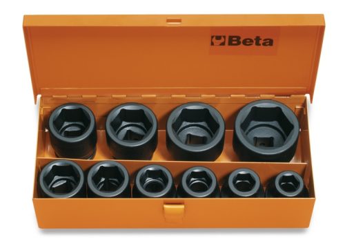 BETA 728/C10 10 db 3/4"-os gépi dugókulcs, fémdobozban (BETA 728/C 10)