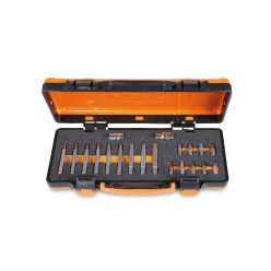   BETA 867/C20 18 RIBE® betétből álló készlet 10 mm hatlapfejű csatlakozóval és 2 tartozékkal lágy hőformázott tálcán és lemezdobozban (BETA 867/C20)