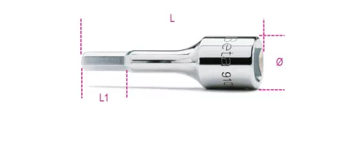 BETA 910ME 12 3/8”-OS imbusz-dugókulcs, krómozott – kéziszerszám