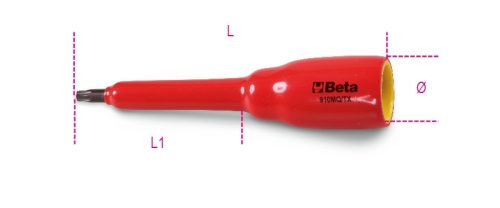 BETA 910MQ-TX/40 3/8" Dugókulcs torx® csavarokhoz, szigetelt, T40 (BETA 910MQ-TX/40)