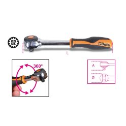   BETA 910/58 Irányváltós racsni 3/8" 52 fogú (BETA 910/58")