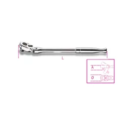 BETA 910M/56 3/8”-OS irányváltós csuklós fémracsni dugókulcs – kéziszerszám