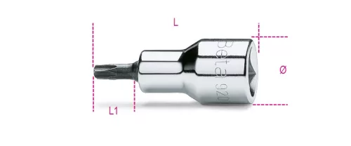 BETA 920Tx 55 1/2-OSTORx® imbusz-dugókulcs, krómozott, barnított hegy – kéziszerszám