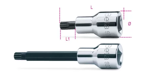 BETA 920xZN 18 1/2”-OS xzn®-profilú imbusz-dugókulcs, krómozott, barnított fej – kéziszerszám
