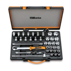   BETA 920B/C33 20 dugókulcs, 13 csavarhúzó-dugókulcs és 5 tartozék fémdobozban  (BETA 920B/C 33)