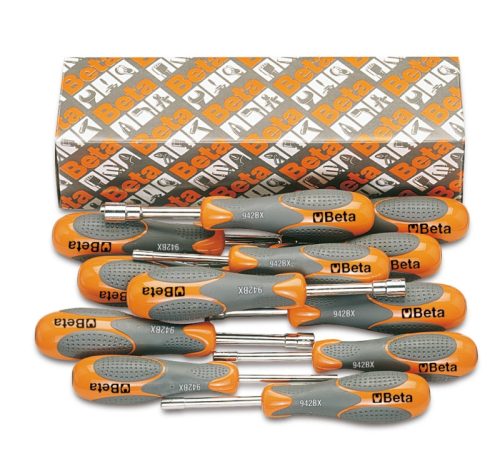 BETA 943BX/S12 12 részes dugókulcs-csavarhúzó szerszám készlet bi-materiál nyéllel (BETA 943BX/S 12)