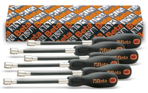 BETA 943FL/S6 6 részes flexibilis dugókulcs-csavarhúzó szerszám készlet nyéllel  (BETA 943FL/S6)