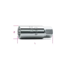 BETA 956E 17,8 3/8”-OS gyertya-dugókulcs, krómozott, hatlapú – kéziszerszám