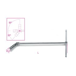   BETA 959 16 Csuklós T-gyertyakulcs, krómozott (BETA 959/16)