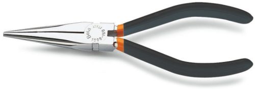 BETA 1009 160 Extra hosszú, félkerekcsőrű műszerészfogó kétrétegű csúszásmentes PVC-bevonattal  (BETA 1009/160)
