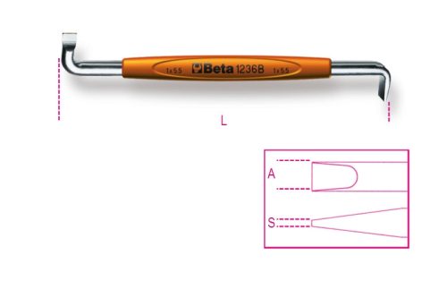 BETA 1236B 1X5,5 Sarokcsavarhúzó hasítottfejű csavarokhoz (BETA 1236B/1*5,5)