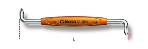 BETA 1238B 1-2 Sarokcsavarhúzó Phillips®-csavarokhoz (BETA 1238B/1-2)