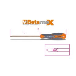   BETA 1272BA 2X6X150 Csavarhúzó Phillips®-csavarokhoz, szikramentes (BETA 1272BA/PH2)