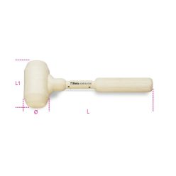   BETA 1391A 500 Csempéző kalapács, fehér gumiból (BETA 1391A/500)