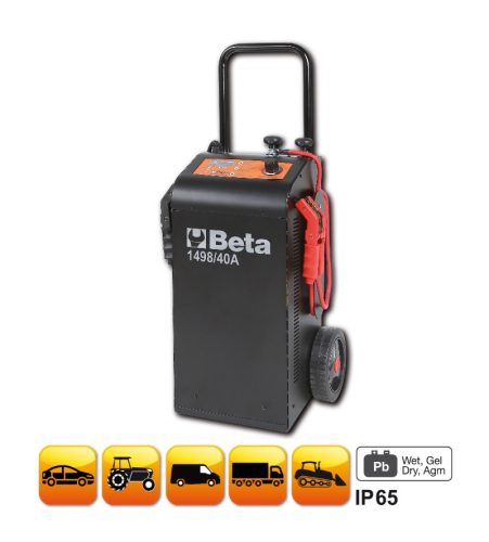 BETA 1498/40A 12-24 V kocsira szerelt többfunkciós akkumulátortöltő és gyorsindító (BETA 1498/40A")