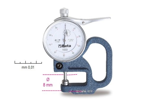 BETA 1659 Mérőórás vastagságmérő, pontosság 0.01 mm (BETA 1659)