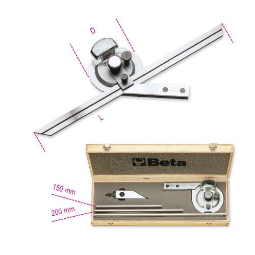BETA 1678/C3 Dőlésszögmérő, rozsdamentes acélból, kemény dobozban (BETA 1678/C 3)
