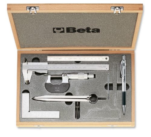 BETA 1685/C7 7 részes szerszámkészlet méréshez és jelöléshez kofferban (BETA 1685/C7)