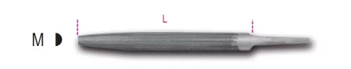 BETA 1718A10/M Félkerek egyengető reszelő markolat nélkül (BETA 1718A10/M)