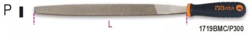 BETA 1719BMC/P 300 Félkerek és laposreszelő, műanyag nyéllel (BETA 1719BM C/P300)