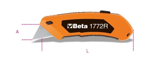 BETA 1772R Behúzható pengéjű kés 5 pengével szállítva (BETA 1772R)