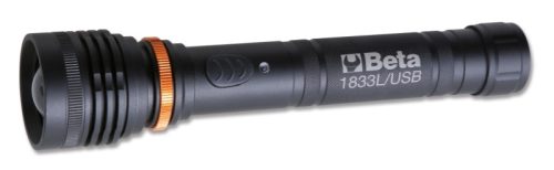 BETA 1833L/USB LED zseblámpa intenzív fényerővel, robusztus eloxált alumíniumból, 1.200 lumen (BETA 1833L/USB)