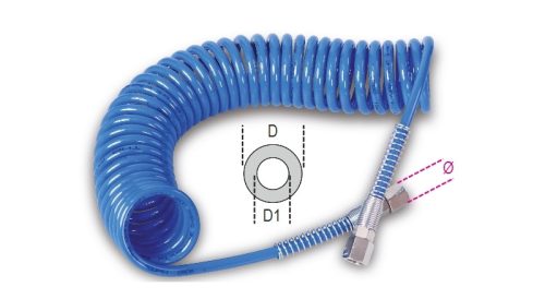 BETA 1914 6 PUR-levegős spiráltömlő, 98 Shore, kihúzható (BETA 1914/5X6MT)
