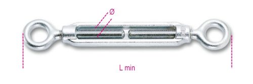 BETA 8005Z-K Mindkét oldalon szemes feszítőszerelvény, galvanizált (ROBUR 8005Z-K/M11)