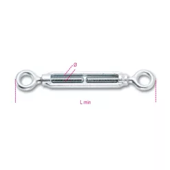 BETA 8005Z-K mindkét oldalon szemes feszítőszerelvény, galvanizált (Robur 8005Z-K/M16) kötéstechnikai eszköz – kötéstechnika