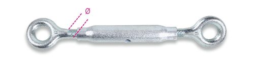 BETA 8005TZ-K Mindkét oldalon szemes feszítőszerelvény, horganyzott (ROBUR 8005TZ-K/M12)