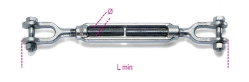 BETA 8009Z-K Mindkét oldalon kengyeles, feszítőszerelvény, galvanizált (ROBUR 8009Z-K/M8)