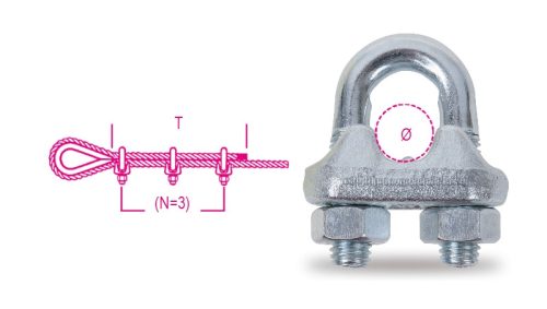 BETA 8016-K Szorítókengyel acélból, galvanizált (ROBUR 8016-4K/8)