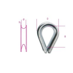   BETA 8021A 26 ​Kötélszív, erősített kivitel, galvanizált