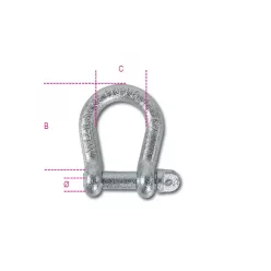BETA 8028-K ívelt emelőkengyel szénacél horganyzott (Robur 8028-2K/8) kötéstechnikai eszköz – kötéstechnika