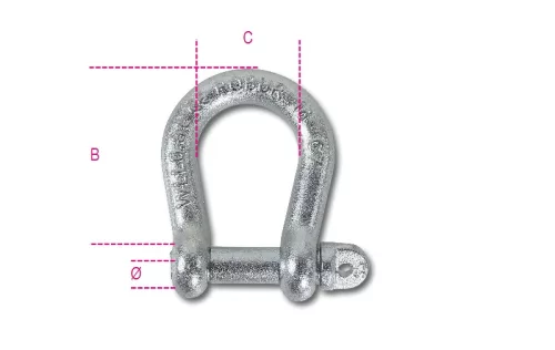 BETA 8028-K ívelt emelőkengyel szénacél horganyzott (Robur 8028-2K/10) kötéstechnikai eszköz – kötéstechnika