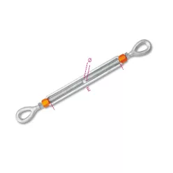 BETA 8105-K mindkét oldalon szemes feszítőszerelvény, horganyzott (Robur 8105-K/3/8x6) kötéstechnikai eszköz – kötéstechnika