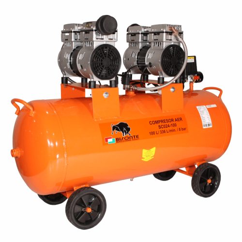 Bisonte Olajmentes, közvetlen átvitellel ellátott, dugattyús légkompresszorok SC024-100