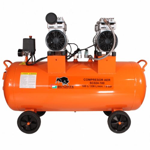 Bisonte Olajmentes, közvetlen átvitellel ellátott, dugattyús légkompresszorok SC024-100