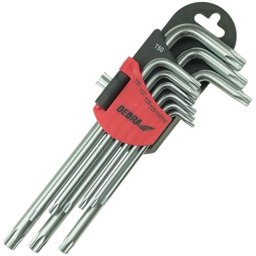 DEDRA Hosszú torx kulcsok T10-T50 készlet 9db CRV
