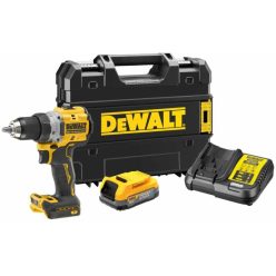   DEWALT 18V Fúrócsavarozó POWERSTACK 1 × 1,7 Ah, töltővel, kofferben