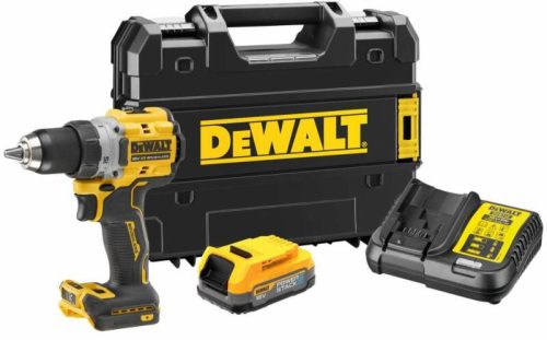 DEWALT 18V Fúrócsavarozó POWERSTACK 1 × 1,7 Ah, töltővel, kofferben