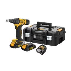   DEWALT 18V XR szénkefe nélküli 4.8 mm-es szegecshúzó – 2 × 2AH G-osztály