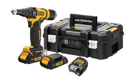 DEWALT 18V XR szénkefe nélküli 4.8 mm-es szegecshúzó – 2 × 2AH G-osztály