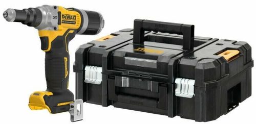 DEWALT 18V XR szénkefe nélküli 6.3 mm-es szegecshúzó – tartozékok nélkül, TSTAK-ben