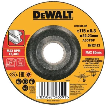 DEWALT Fast Cut Tisztító korongok fémre 230mm x 6.0mm x 22.23mm